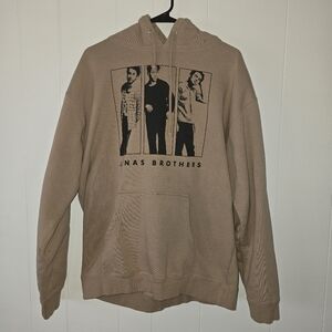 Jonas Brothers (L) 2023 Concert Tour Tan Graphic Hoodie